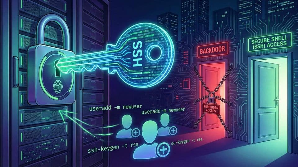 Llave metálica sobre fondo oscuro, representando una clave SSH